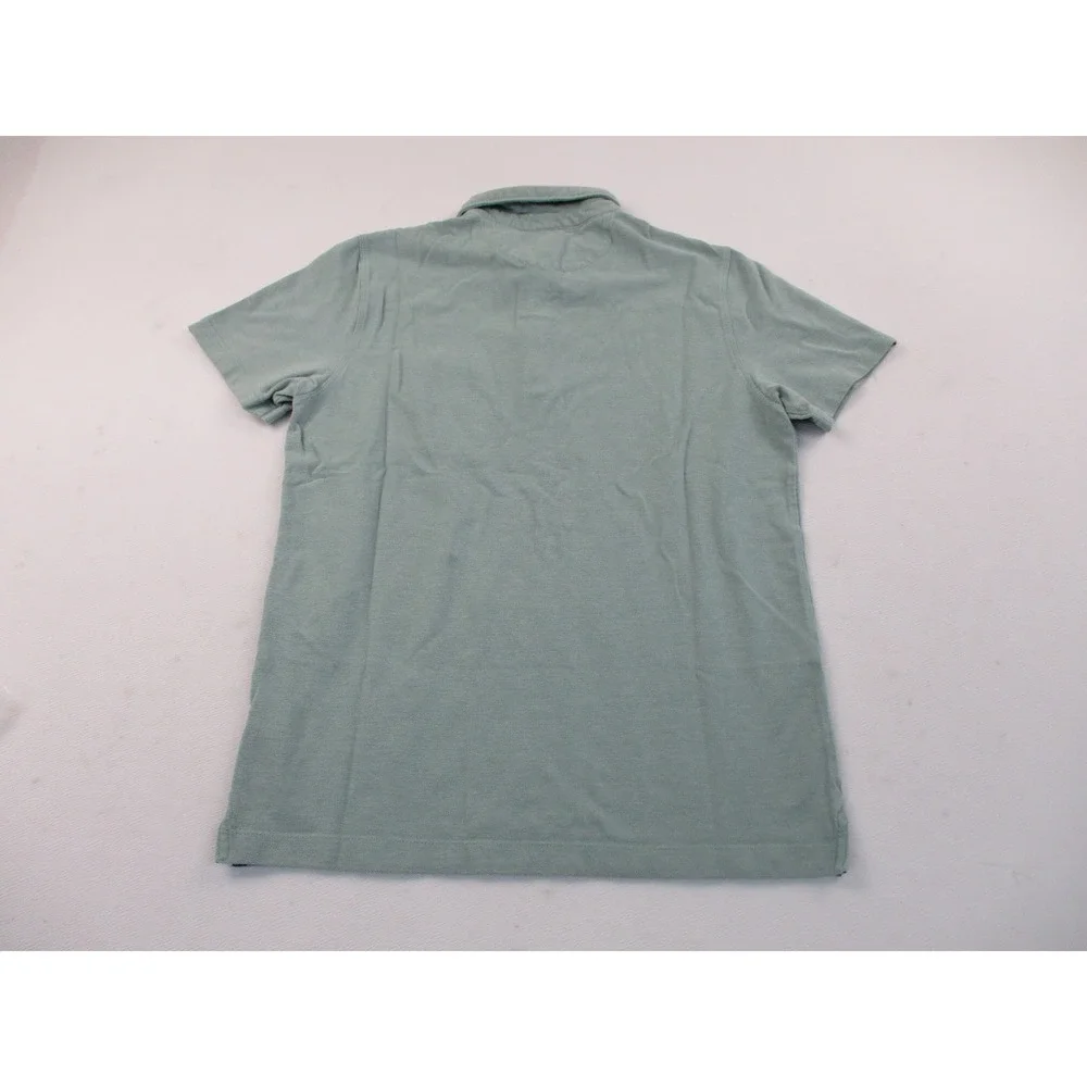 Banana Republic Polo Shirt Mens S Green Pique Cotton Short Sleeve Chest Pocket